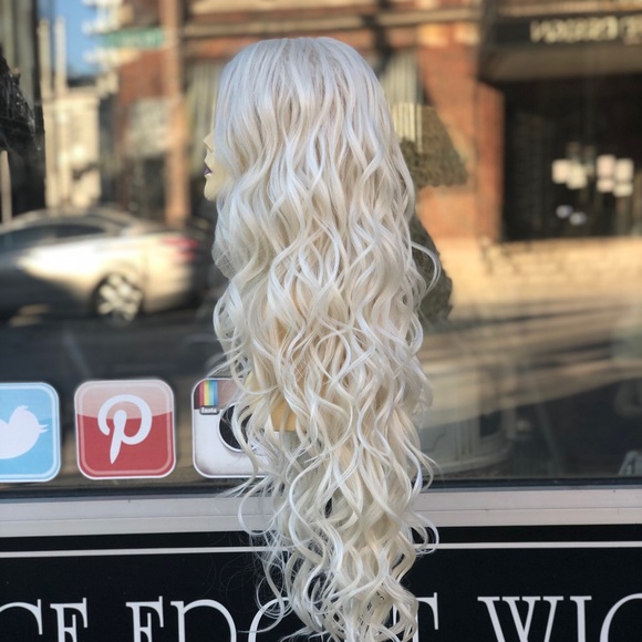 Ice White Wig Long soft Swisslace Lacefront wig - Picture 2 of 8